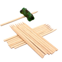 Royal 7&quot; couleur naturelle satay et légumes bâtons de bambou brochettes en bois plates pour griller